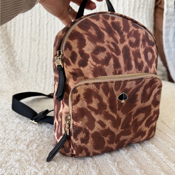 kate spade Brown Leopard-Print Mini Backpack